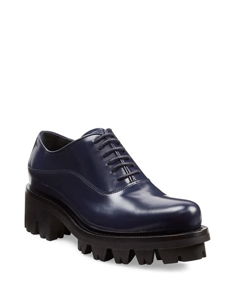 lug sole oxford prada|Men's Prada Shoes .